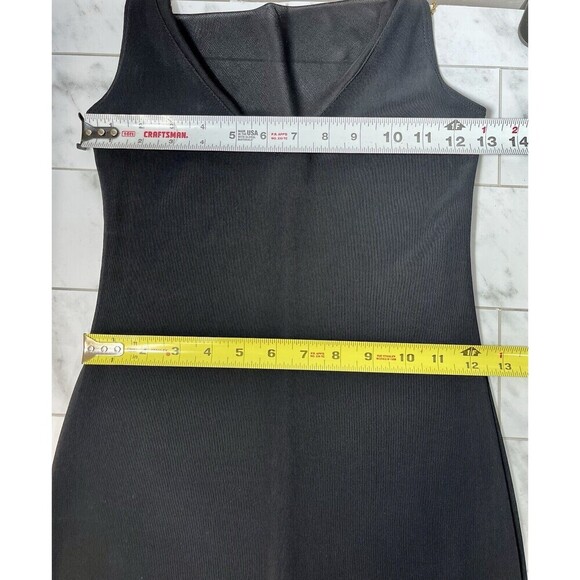 Friends Style Dress Womens Med Stretch Mesh Black Bodycon Y2K Chain Strap Goth - Picture 6 of 14